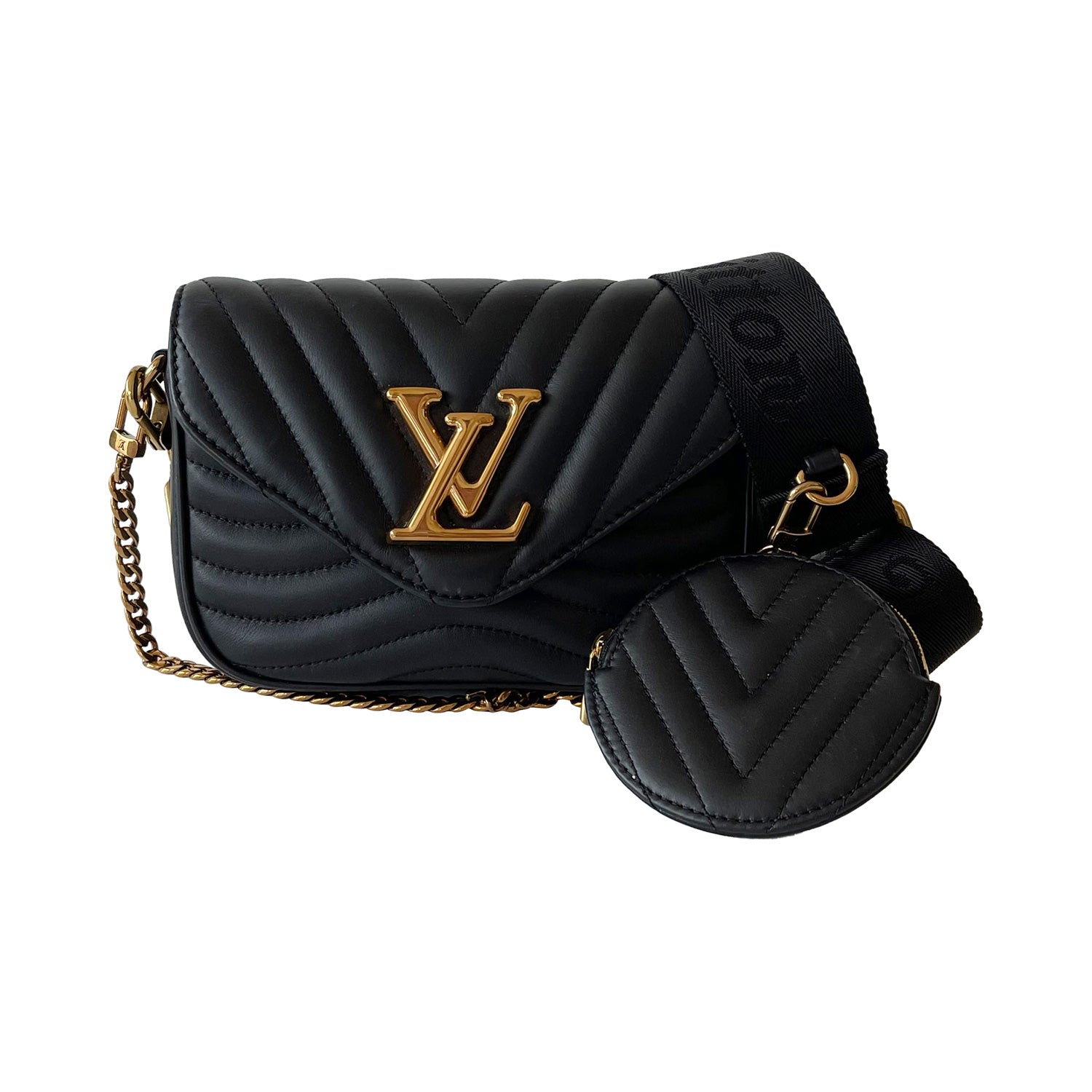Louis Vuitton Wave multipochette Black Leather ref.240108 - Joli Closet