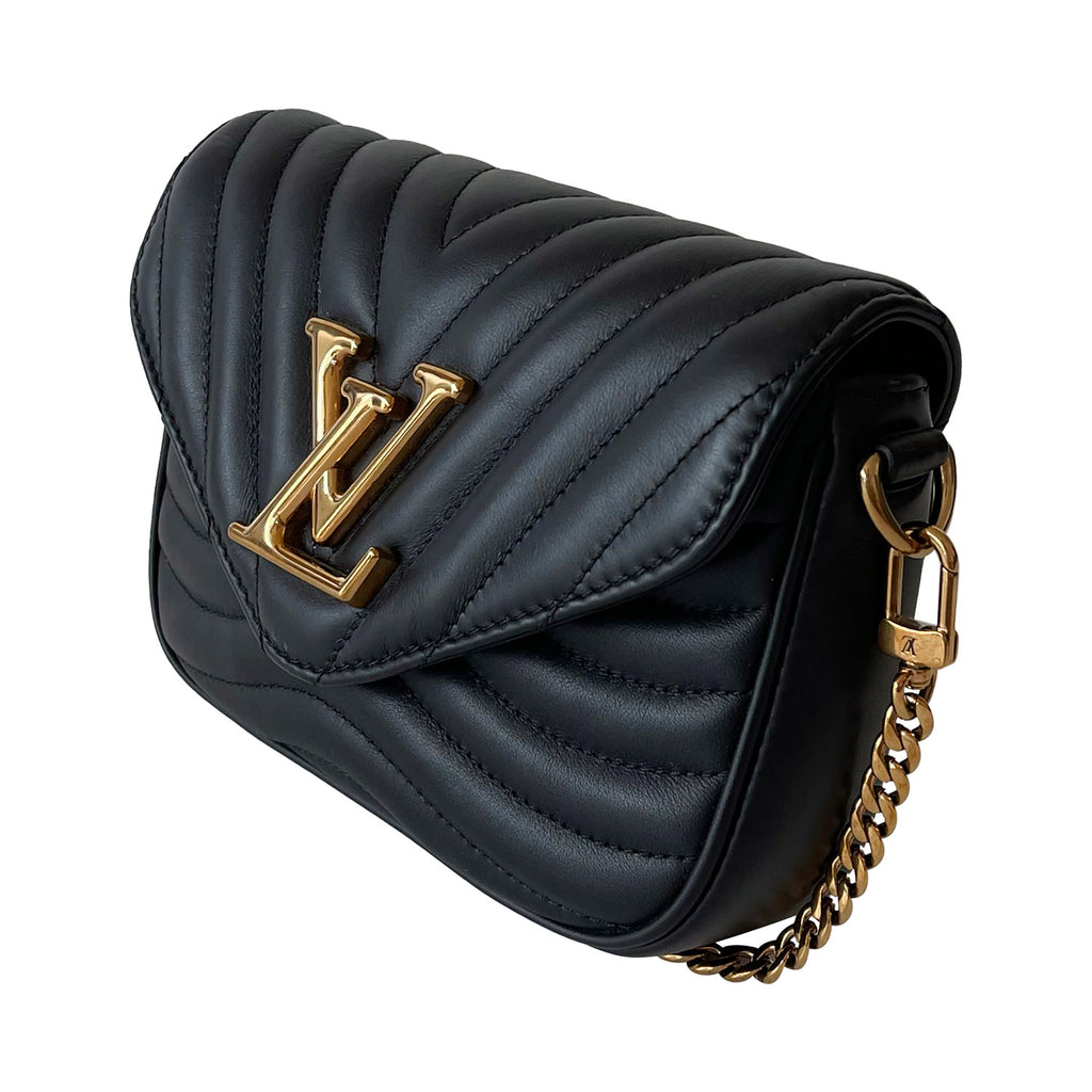 Louis Vuitton M56461 Black Calf Leather New Wave Multi Pochette Handbag -  The Attic Place