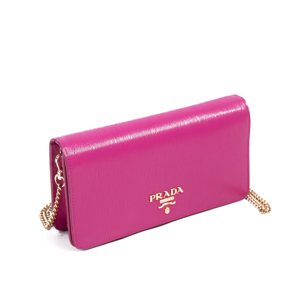 Shop Prada Wallet On Chain Pink