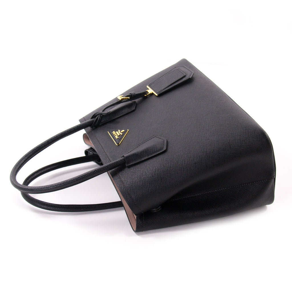 Prada Saffiano Double Bag Tote Bags Prada - Shop authentic new pre-owned designer brands online at Re-Vogue
