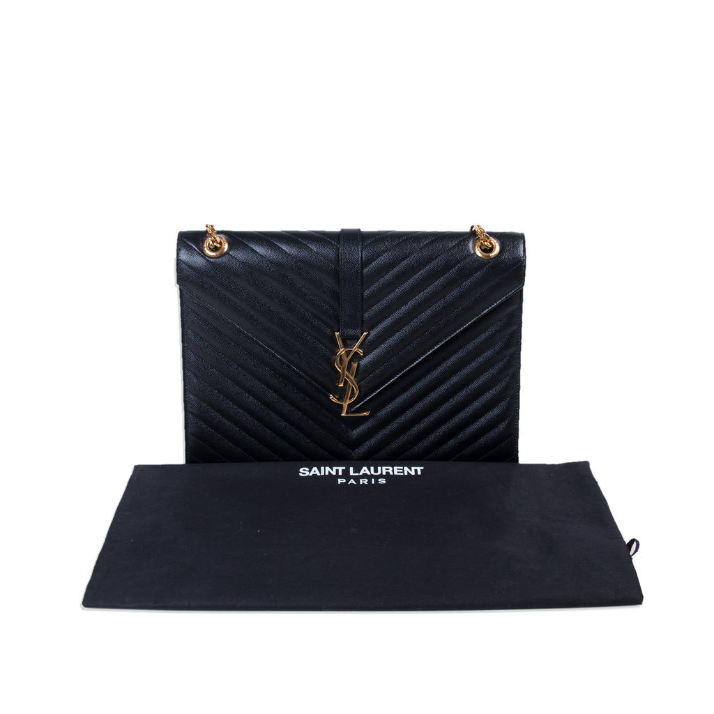 Saint Laurent Monogram Envelope Large Bag Bags Yves Saint Laurent - Shop authentic new pre-owned designer brands online at Re-Vogue