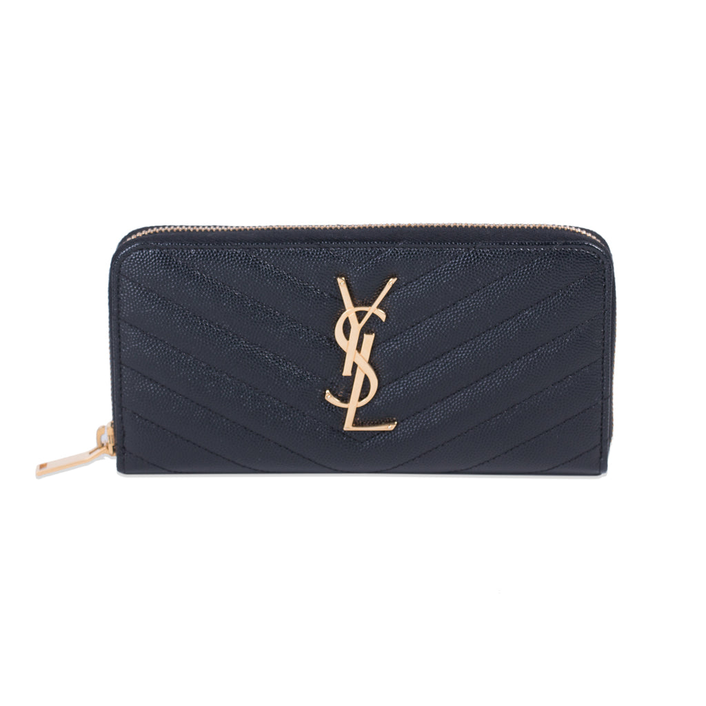 Shop authentic Saint Laurent Monogram Zip Around Wallet at revogue for ...