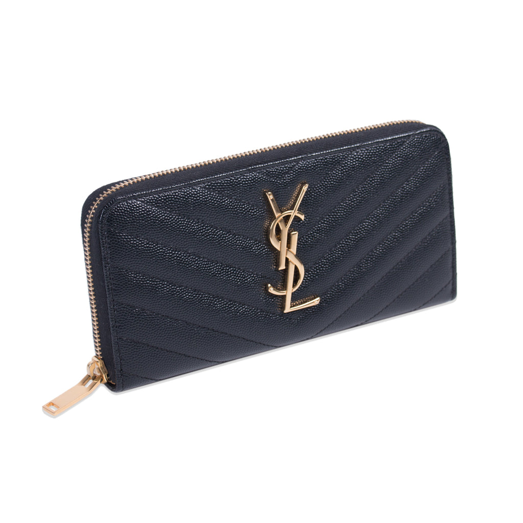 Saint Laurent Monogram Zip Around Wallet Accessories Yves Saint Laurent - Shop authentic new pre-owned designer brands online at Re-Vogue