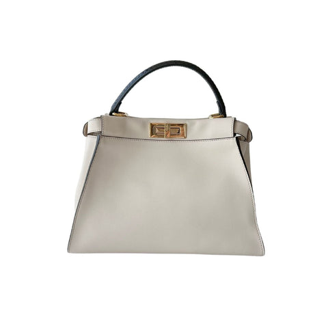 Fendi 2Jours Petite Embellished Leather Tote