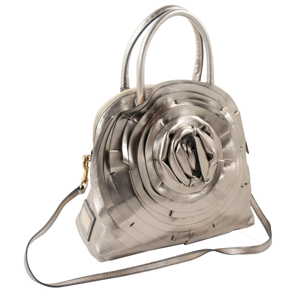 Valentino Metallic Bronze Petale Dome Bag Bags Valentino - Shop authentic new pre-owned designer brands online at Re-Vogue