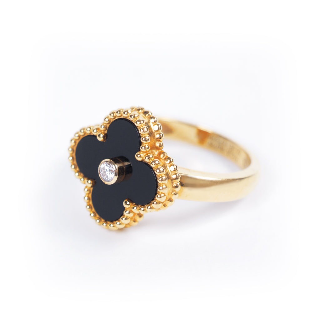 Van Cleef & Arpels Alhambra Diamond Ring Accessories Van Cleef & Arpels - Shop authentic new pre-owned designer brands online at Re-Vogue