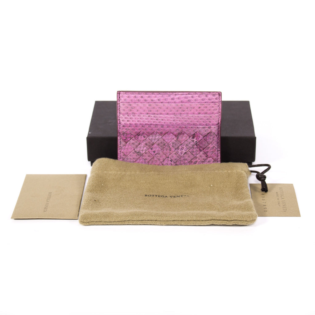 Bottega Veneta Intrecciato Snake Skin Card Holder Accessories Bottega Veneta - Shop authentic new pre-owned designer brands online at Re-Vogue