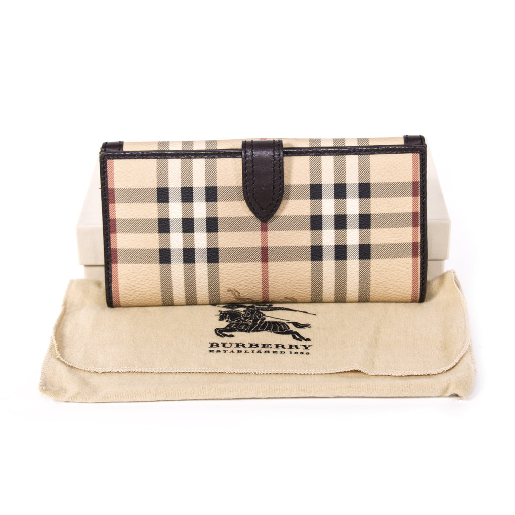 Burberry Haymarket Continental Wallet Accessories Burberry - Shop authentic new pre-owned designer brands online at Re-Vogue