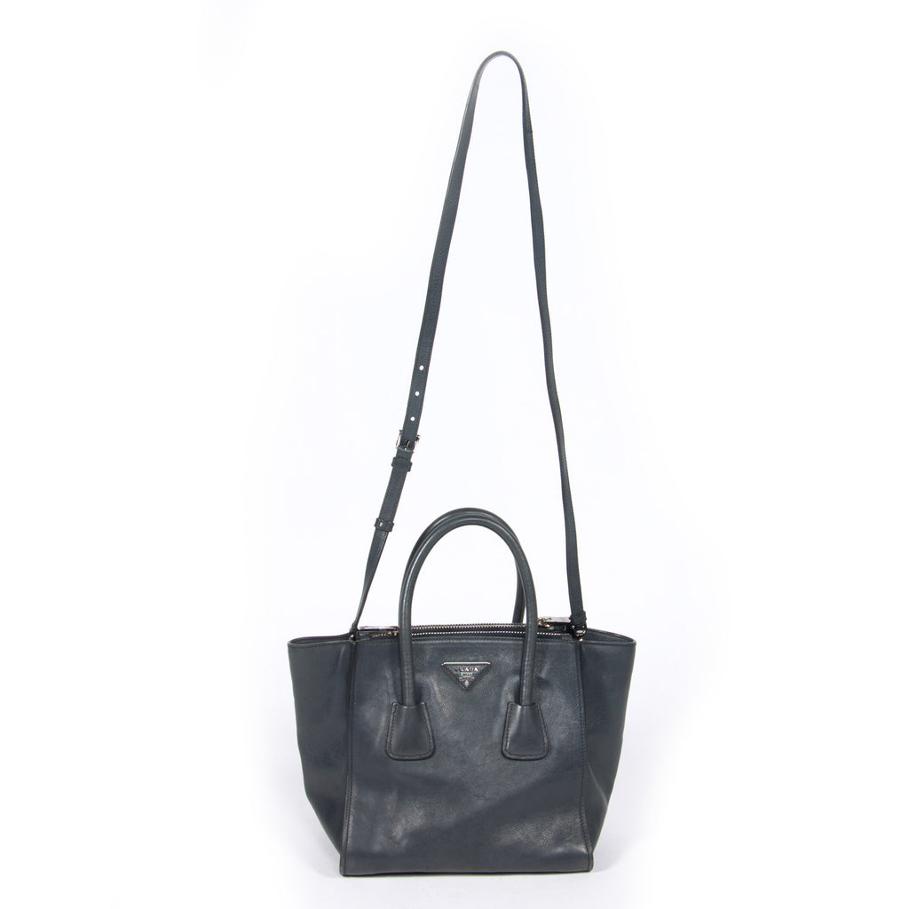 Prada Glace Calf Twin Tote - revogue