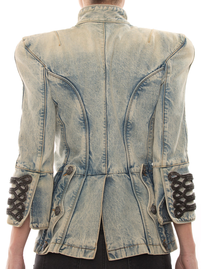 Balmain Military Denim Jacket - revogue