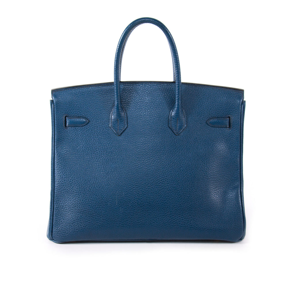 Hermes Birkin 35 Vache Ardennes Bleu Sapphire Bags Hermès - Shop authentic new pre-owned designer brands online at Re-Vogue