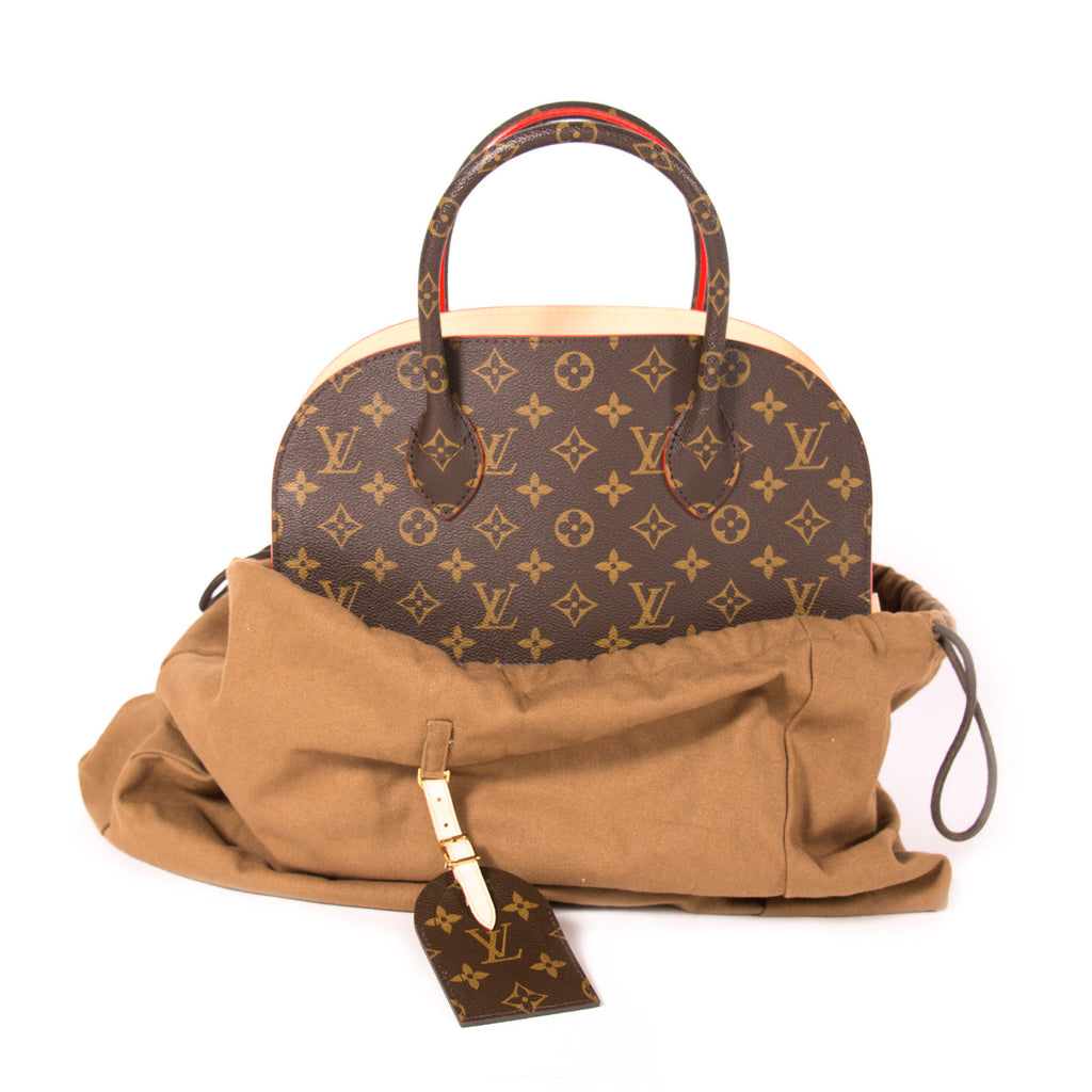 Shopping bag louboutin cloth handbag Louis Vuitton Brown in Cloth - 18806819