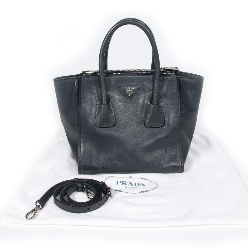 Prada Glace Calf Twin Tote - revogue