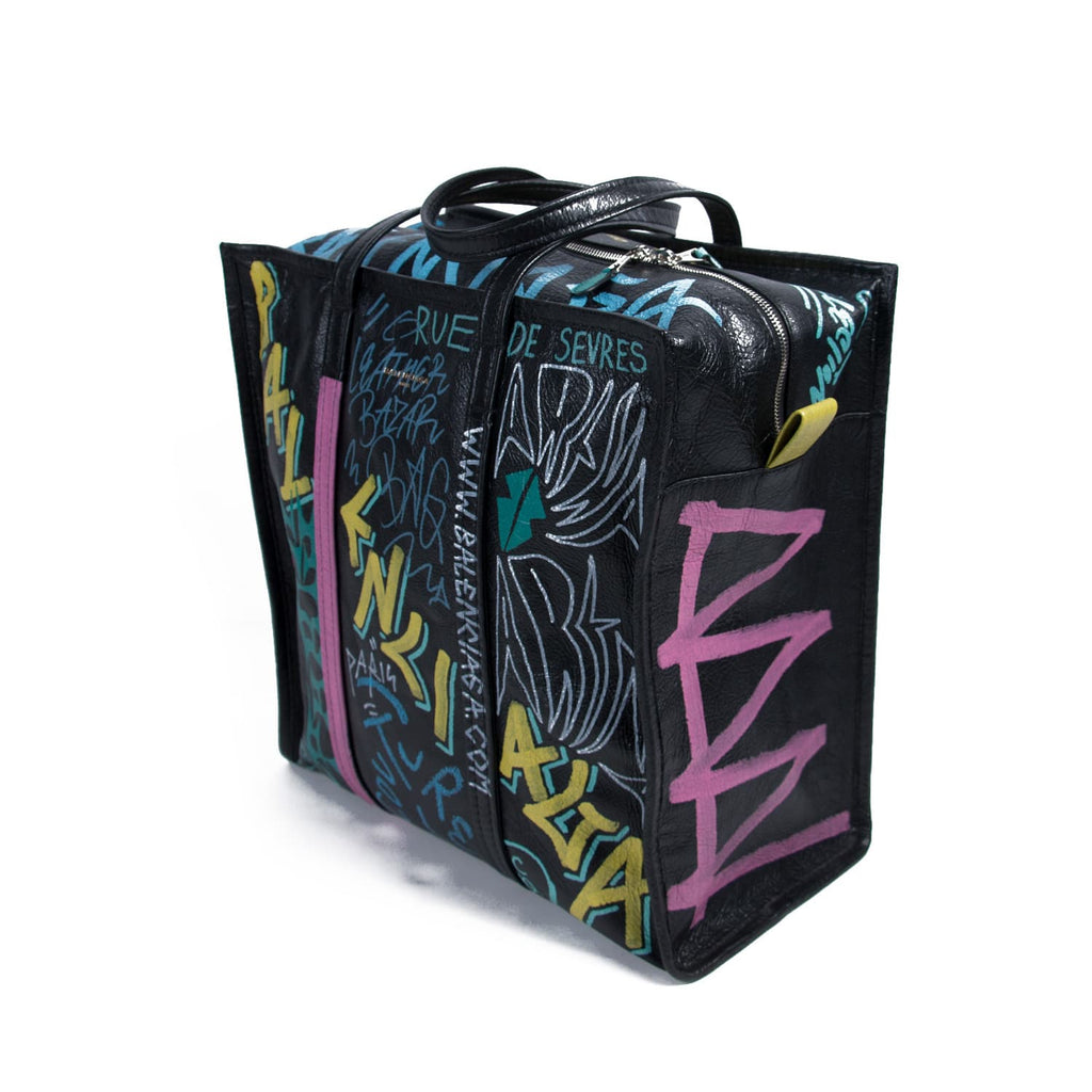 Balenciaga Bazar Medium Graffiti Shopper Tote Bags Balenciaga - Shop authentic new pre-owned designer brands online at Re-Vogue