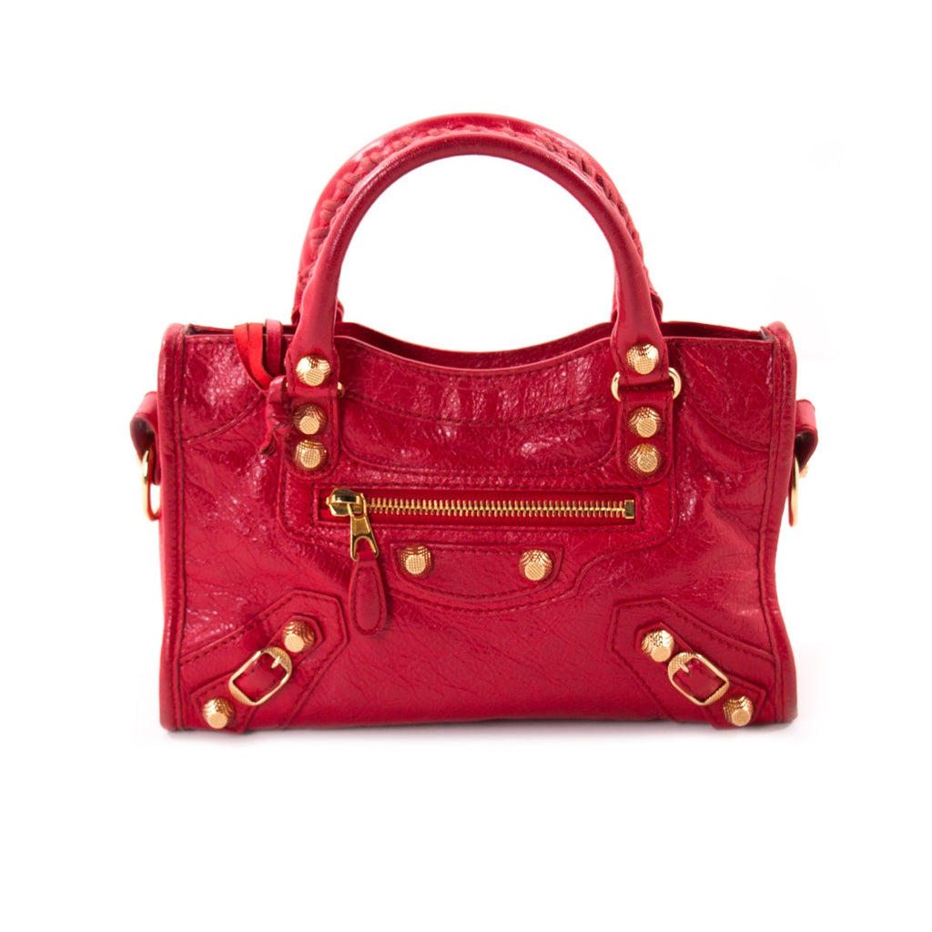 Balenciaga city mini red hotsell