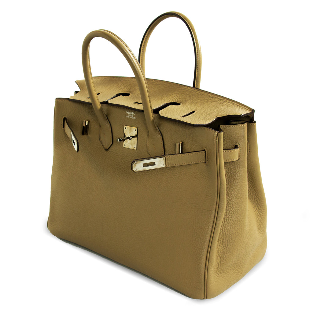 Hermès Birkin 35 Tabac Clemence Leather Bags Hermès - Shop authentic new pre-owned designer brands online at Re-Vogue