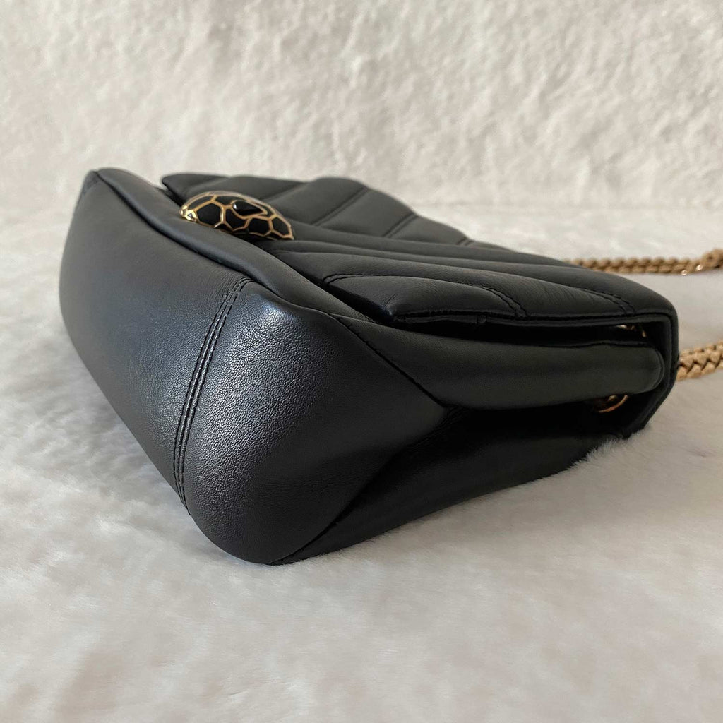 BVLGARI SERPENTI CABOCHON SHOULDER BAG black color.NWT.100% authentic.BEST  PRICE