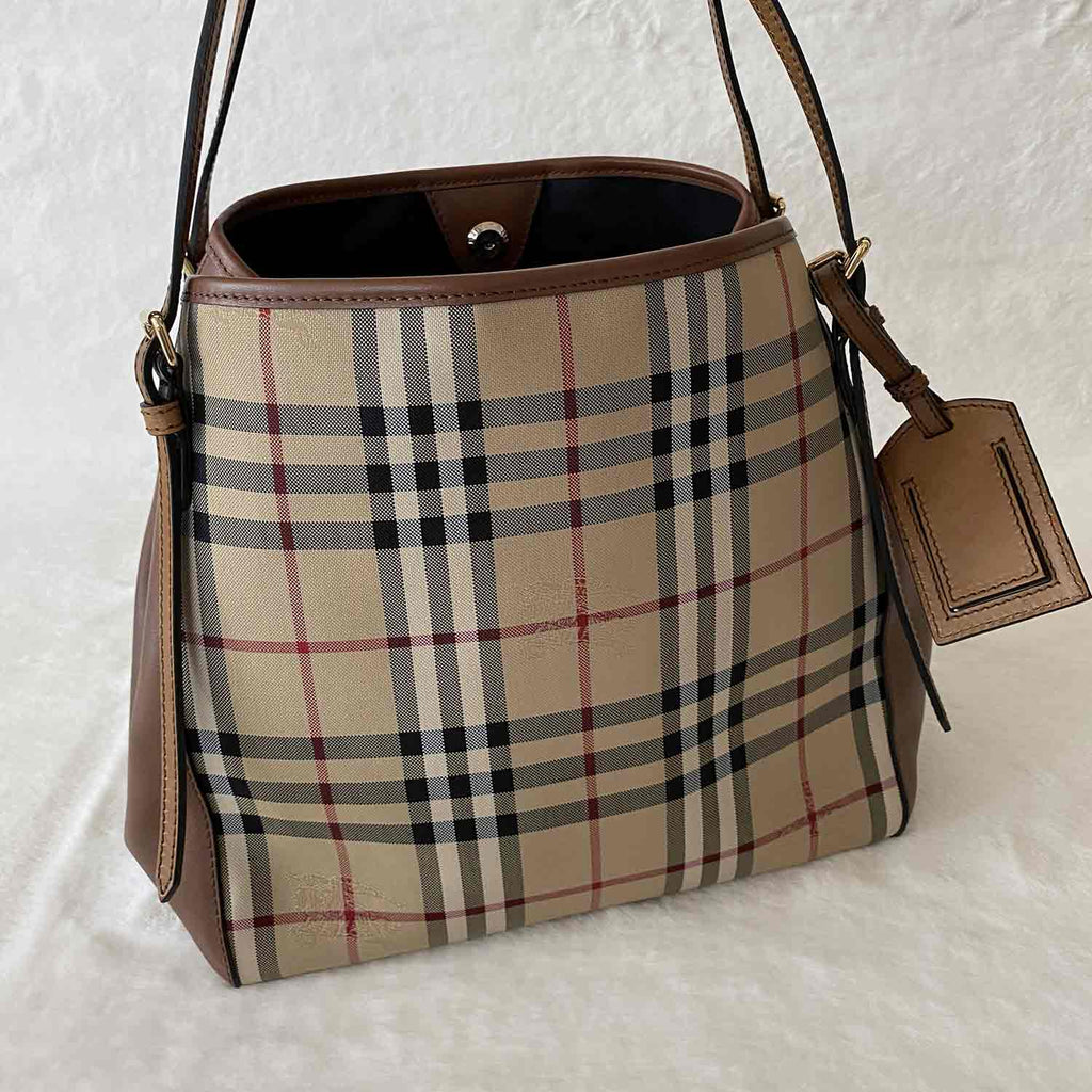 Burberry Haymarket Shopper Tote Bag - Main Image