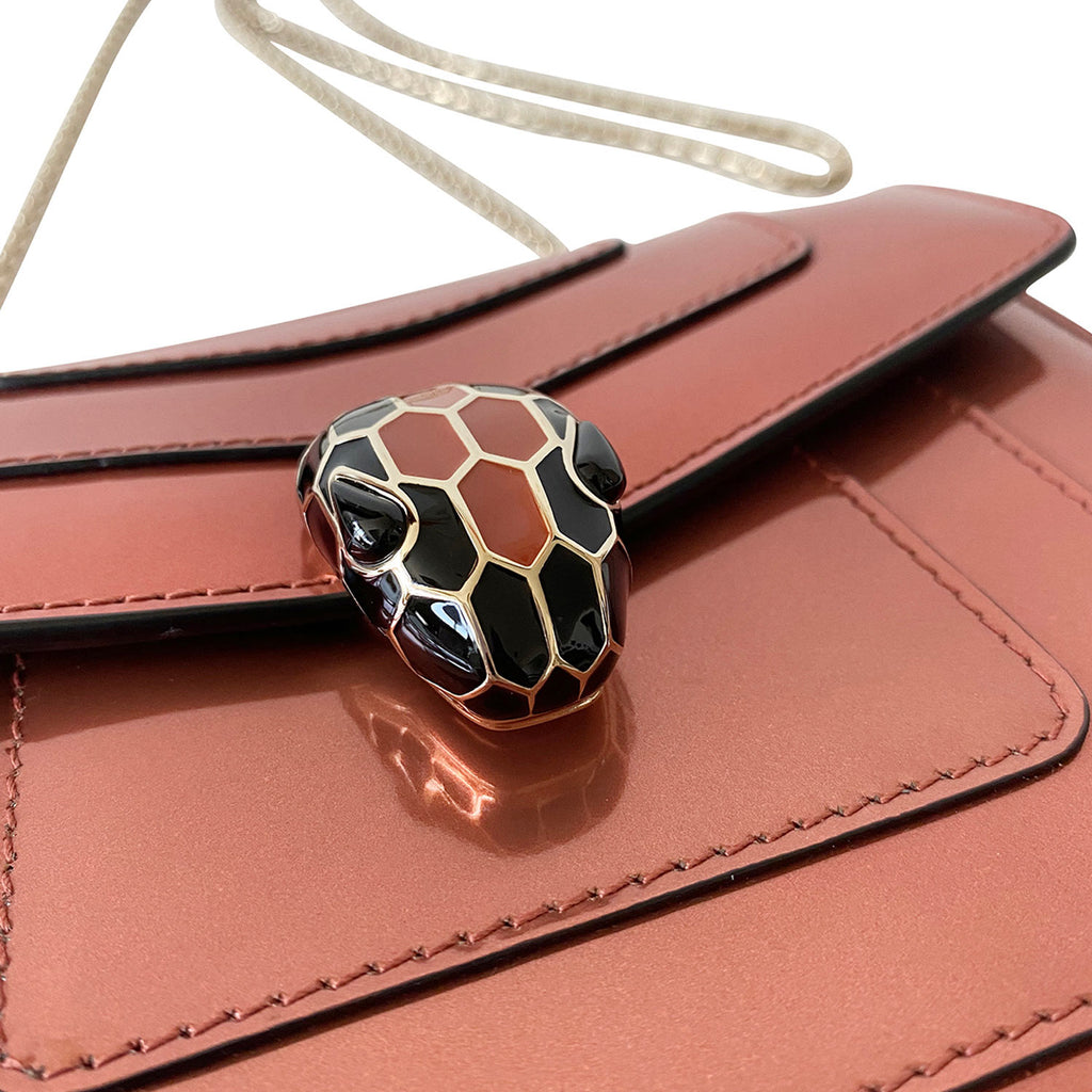 Bvlgari - Authenticated Serpenti Handbag - Leather Pink Plain for Women, Never Worn
