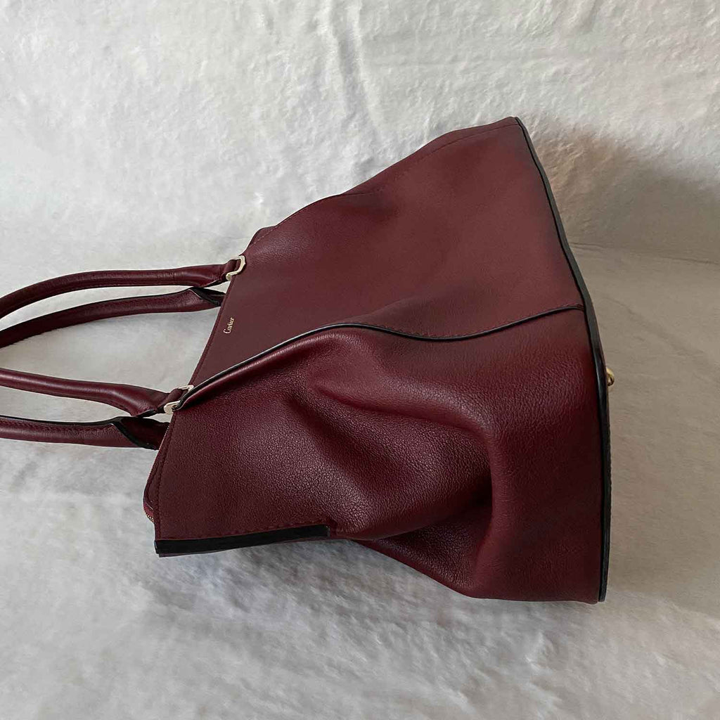Cartier C de Cartier Leather Handbag