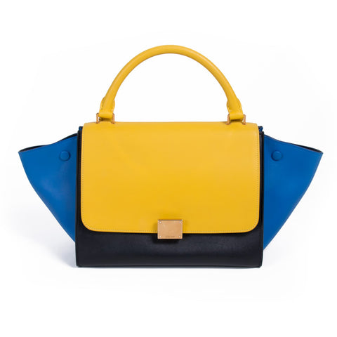 Celine Tricolor Mini Luggage Tote Bag