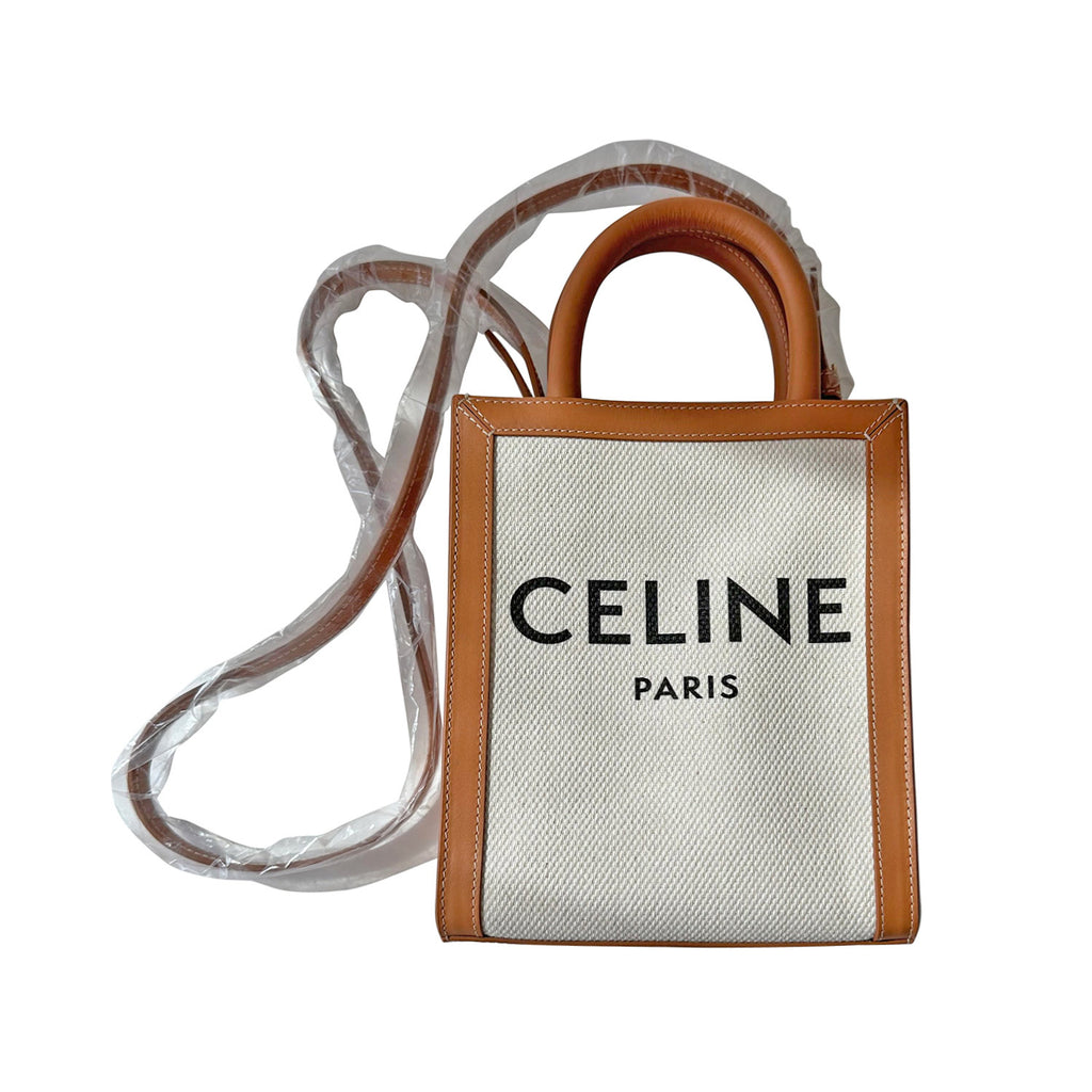 Celine Mini Cabas Vertical in Metallic