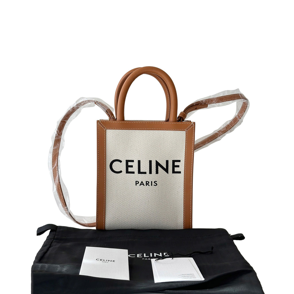 Céline Mini Vertical Textile Cabas