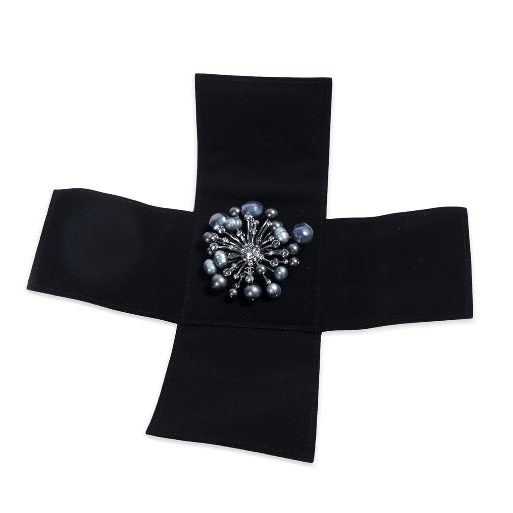 Chanel Gunmetal Crystal Brooch Accessories Chanel - Shop authentic new pre-owned designer brands online at Re-Vogue