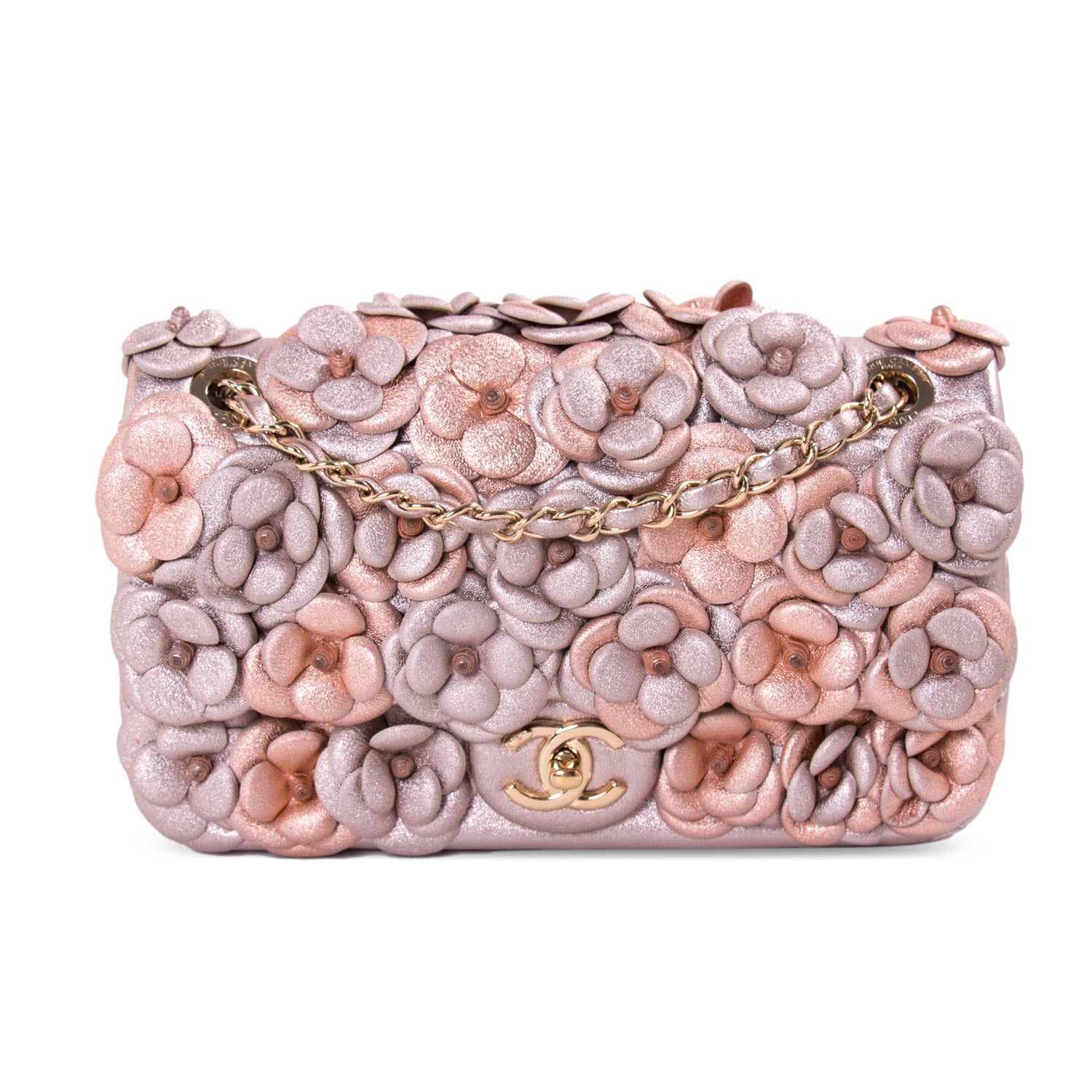 Chanel Camellia Flower Mini Flap Bag, Luxury on Carousell