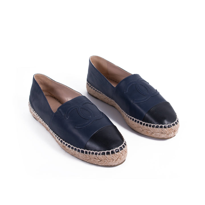 Chanel Lambskin Leather CC Espadrilles Shoes Chanel - Shop authentic new pre-owned designer brands online at Re-Vogue