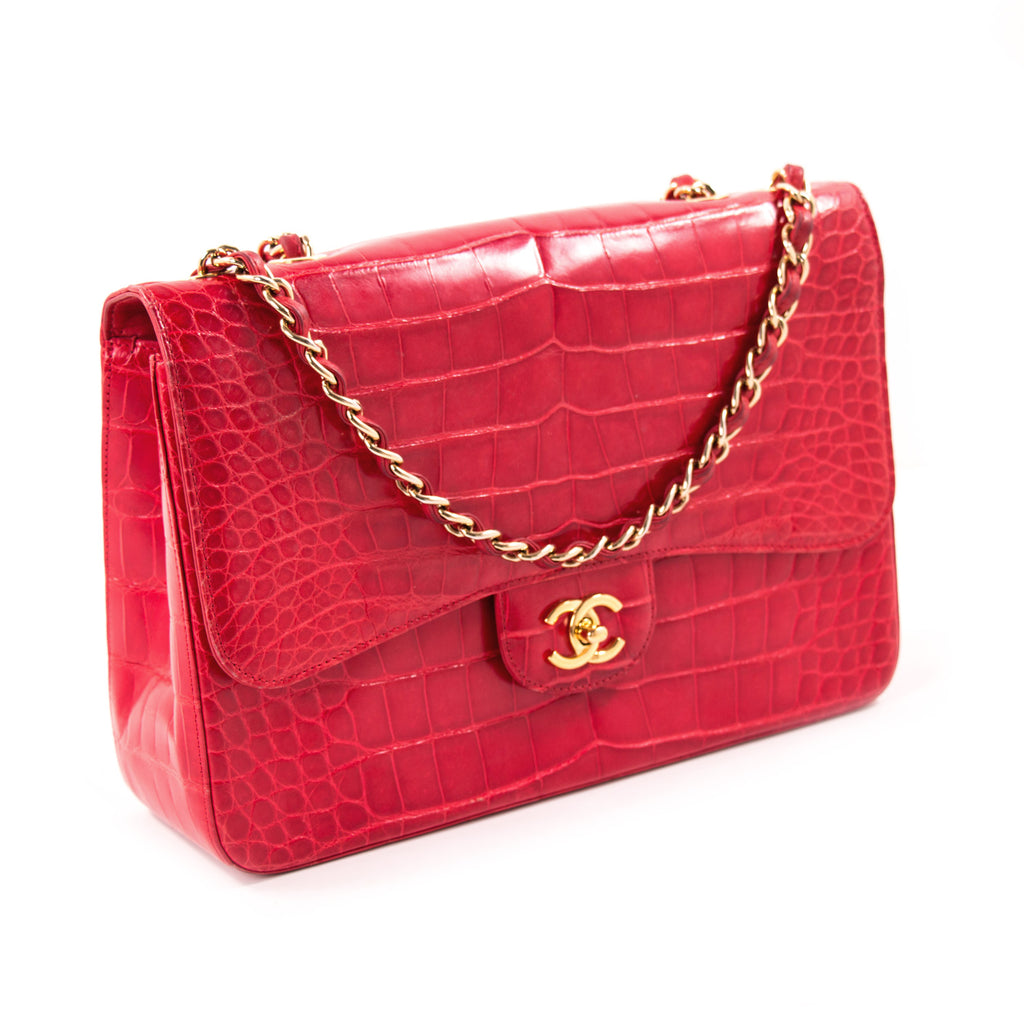 Chanel Classic Crocodile Jumbo Single Flap Bag