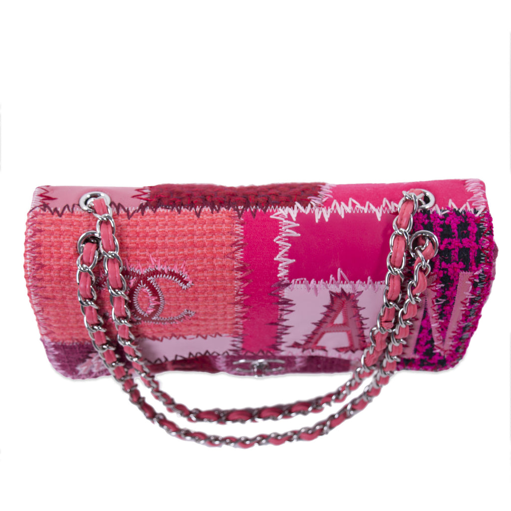 Chanel pink sales patchwork bag