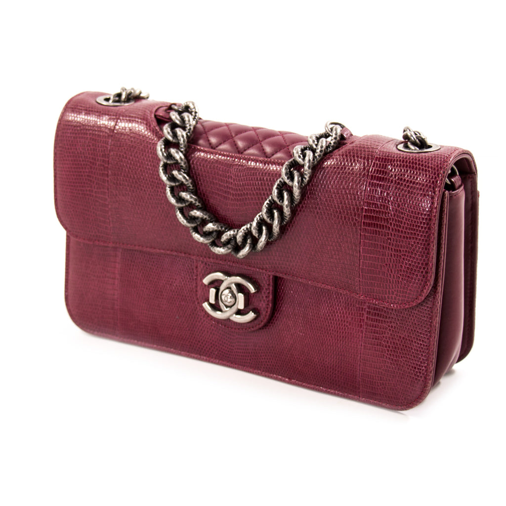 Chanel Perfect Edge Flap Burgundy with Silver Hardware Handbag in