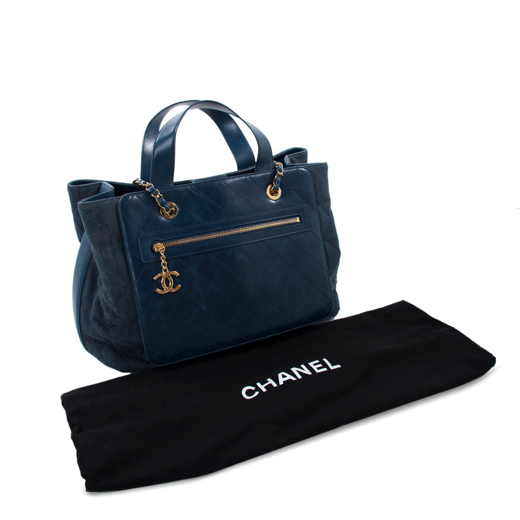 Chanel Denim and Leather Urban Mix Shopping Tote Bags Chanel - Shop authentic new pre-owned designer brands online at Re-Vogue