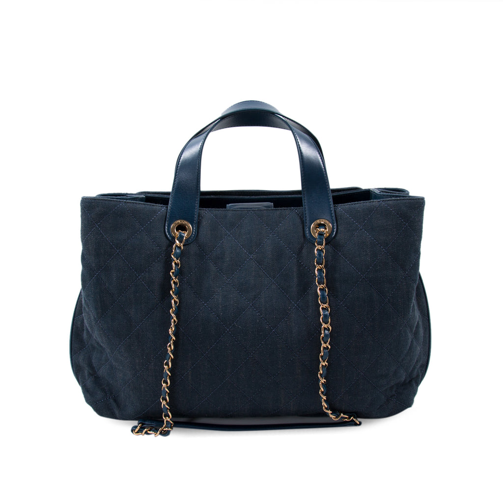 Chanel Denim and Leather Urban Mix Shopping Tote Bags Chanel - Shop authentic new pre-owned designer brands online at Re-Vogue