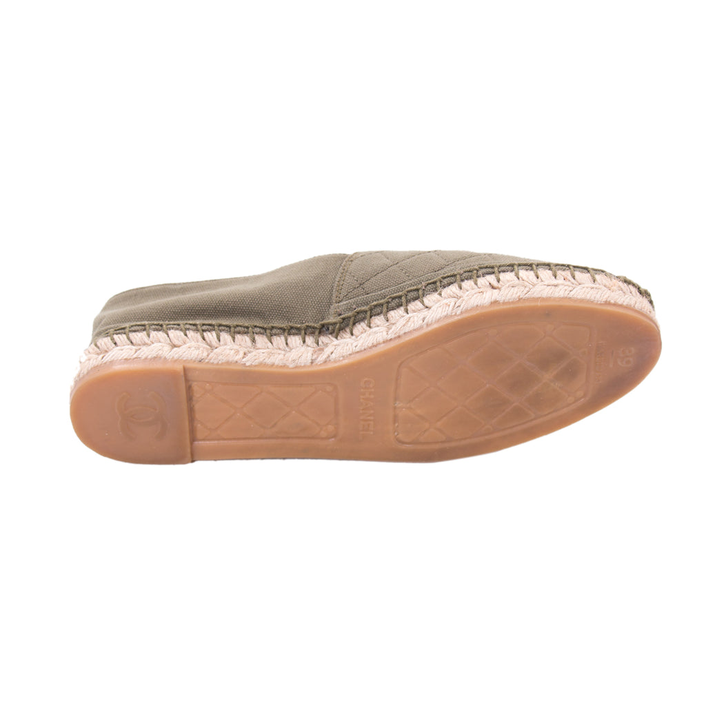 Chanel CC Canvas Espadrilles Flat Shoes Chanel - Shop authentic new pre-owned designer brands online at Re-Vogue