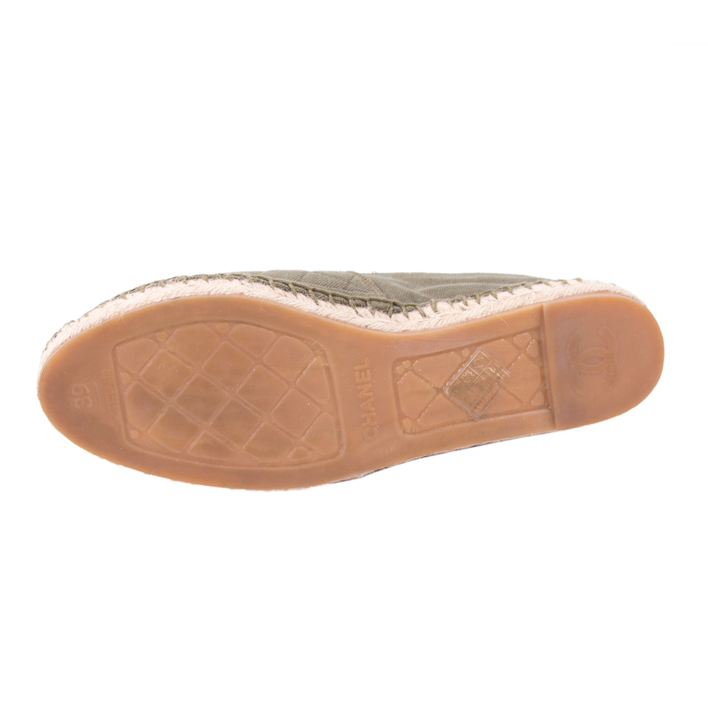 Chanel CC Canvas Espadrilles Flat Shoes Chanel - Shop authentic new pre-owned designer brands online at Re-Vogue