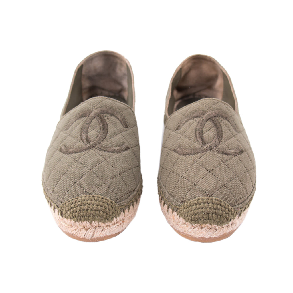 Chanel CC Canvas Espadrilles Flat Shoes Chanel - Shop authentic new pre-owned designer brands online at Re-Vogue