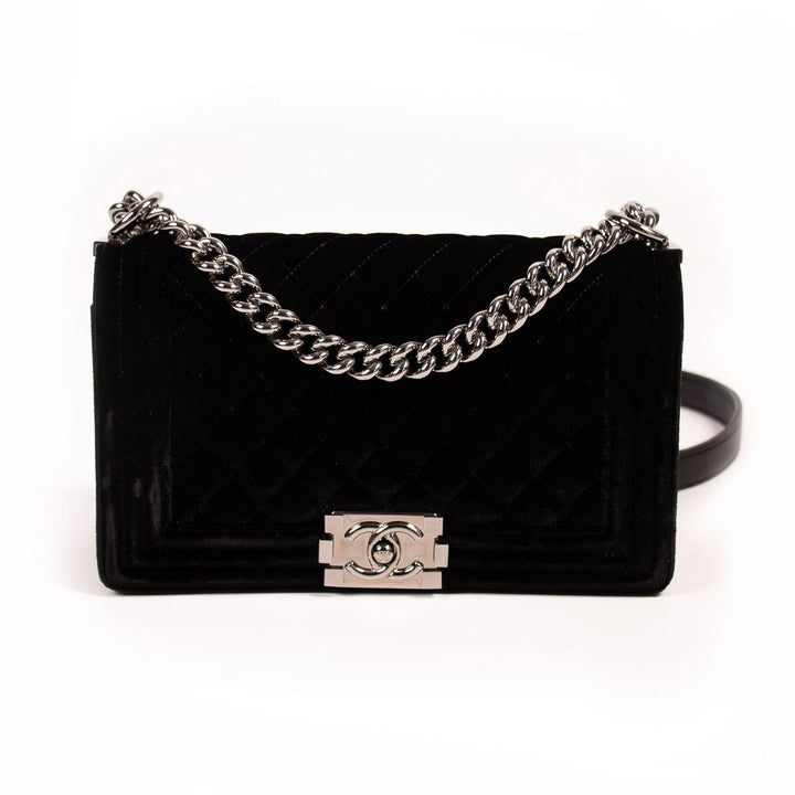 Chanel Medium Velvet Boy Bag Bags Chanel - Shop authentic new pre-owned designer brands online at Re-Vogue