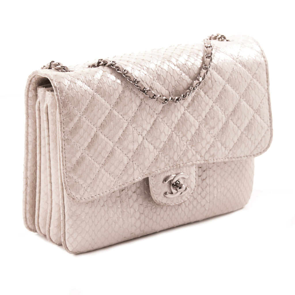 Chanel Ivory Canvas Iridescent Sequin Mini Flap Bag Gold Hardware, 1990