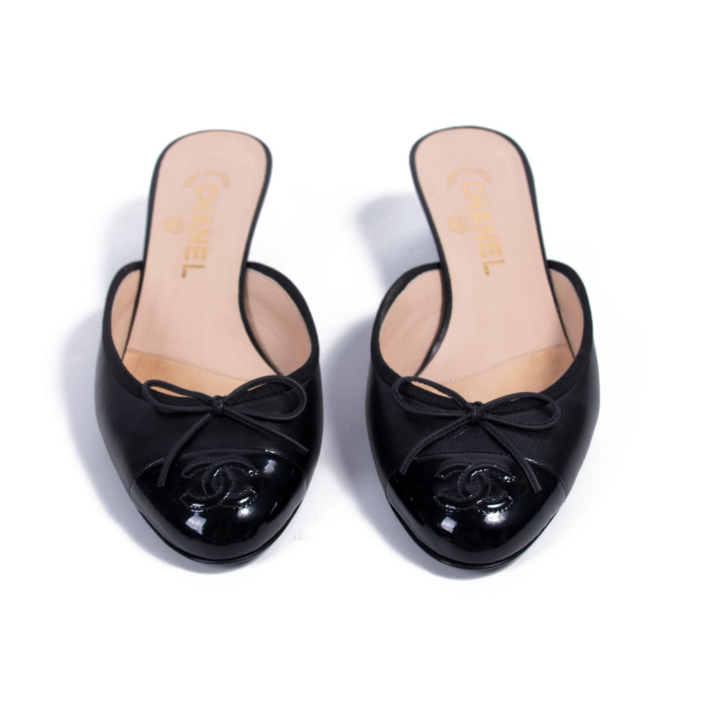 Chanel CC Cap-Toe Mules Shoes Chanel - Shop authentic new pre-owned designer brands online at Re-Vogue