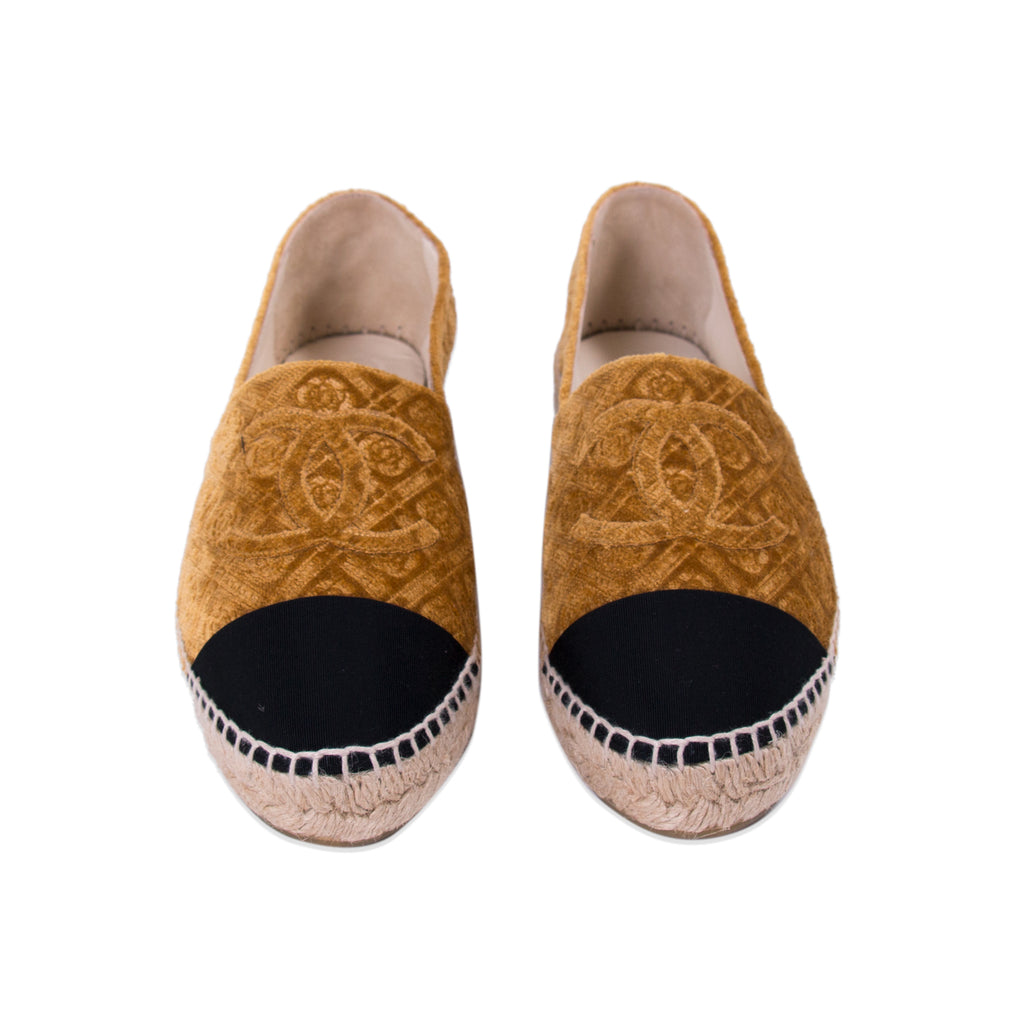 Chanel Velvet CC Espadrilles Shoes Chanel - Shop authentic new pre-owned designer brands online at Re-Vogue