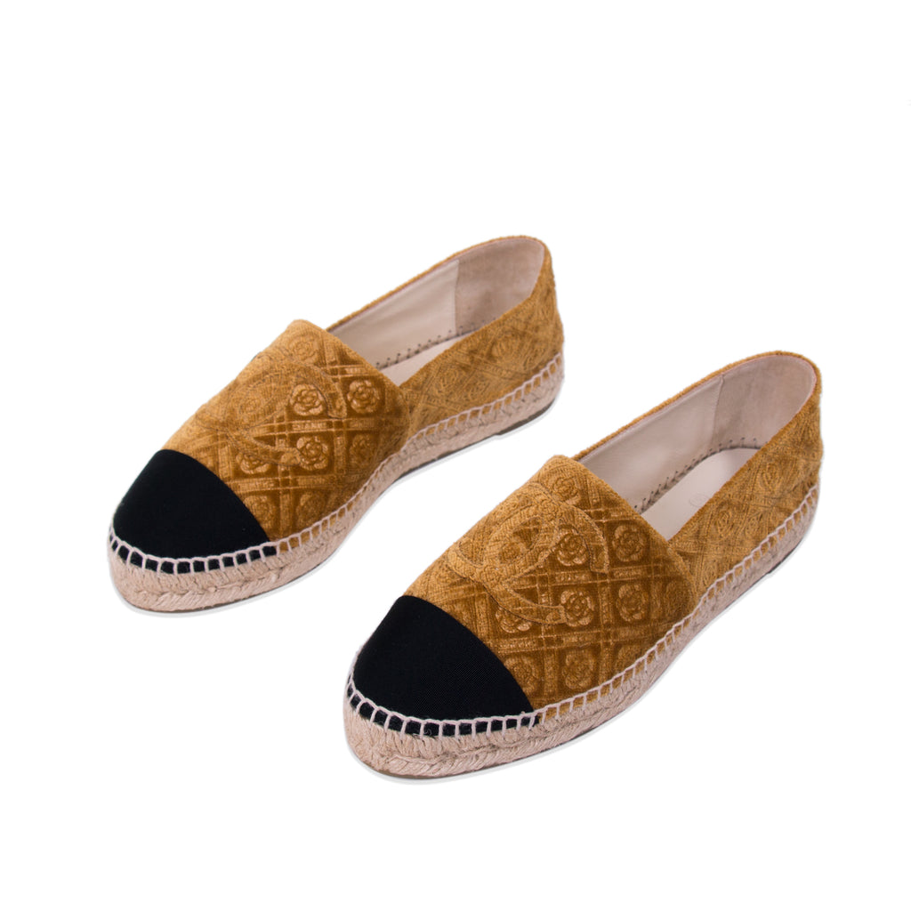 Chanel Velvet CC Espadrilles Shoes Chanel - Shop authentic new pre-owned designer brands online at Re-Vogue