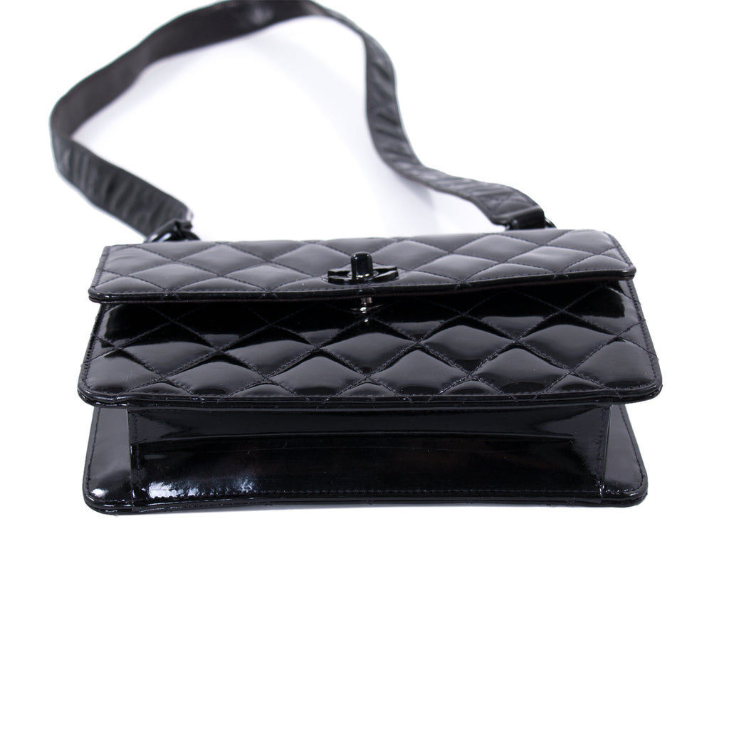 Chanel Vintage Quilted Patent Leather Flap Bag Bags Chanel - Shop authentic new pre-owned designer brands online at Re-Vogue