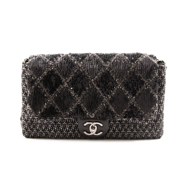 Chanel Sequin Tweed Flap Bag