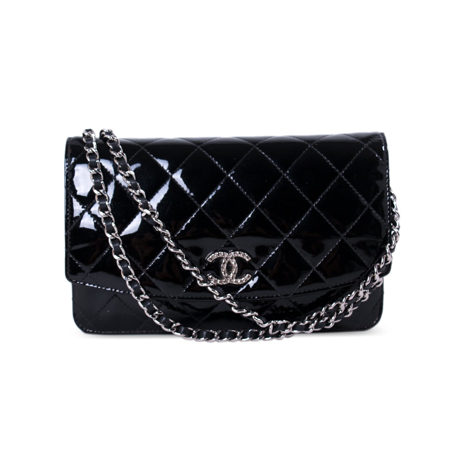 Chanel Patent Leather Classic Wallet on Chain Bag (SHF-16937) – LuxeDH