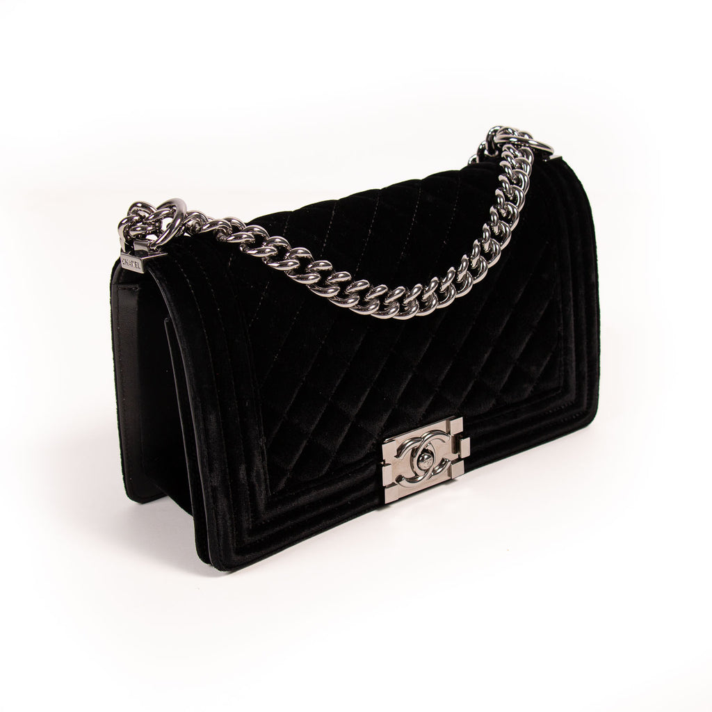 Chanel Medium Velvet Boy Bag Bags Chanel - Shop authentic new pre-owned designer brands online at Re-Vogue