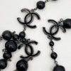 Chanel Black Bead Long Necklace