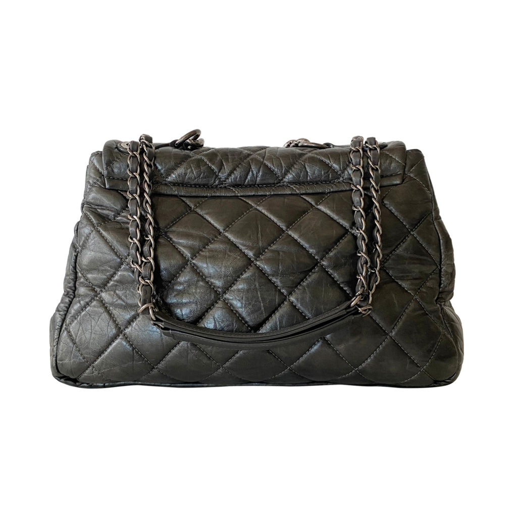 Chanel Crumpled Quilted CC Flap Bag