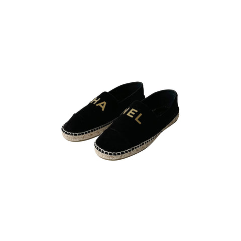 Chanel Lambskin Leather CC Espadrilles